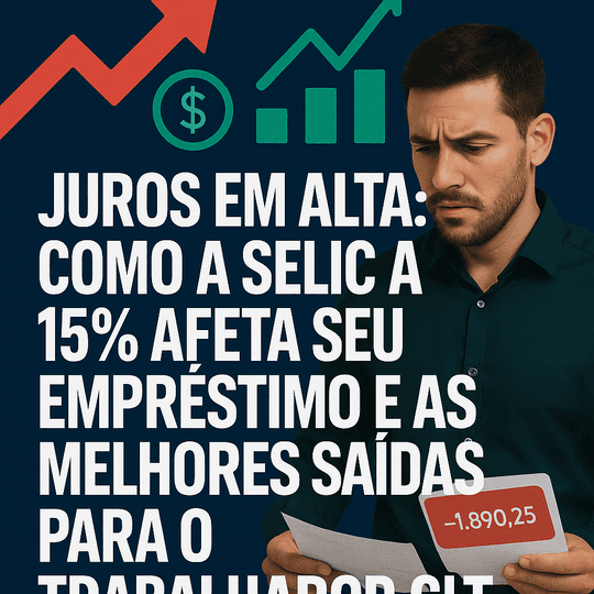 Juros em Alta: Como a Selic a 15% Afeta seu Empréstimo e as Melhores Saídas para o Trabalhador CLT